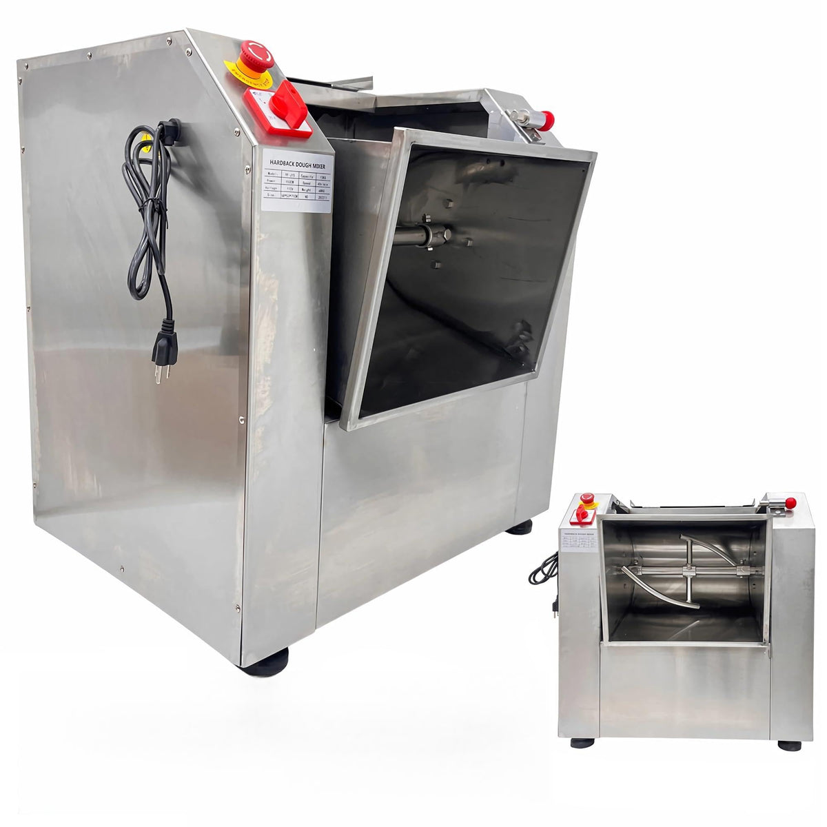 INTSUPERMAI 110V Commercial Dough Mixer Machine 15 KG Kneading Capacity Electric Food Mixer Flour Mixer1500W/2HP for Dough Mixing Kneading