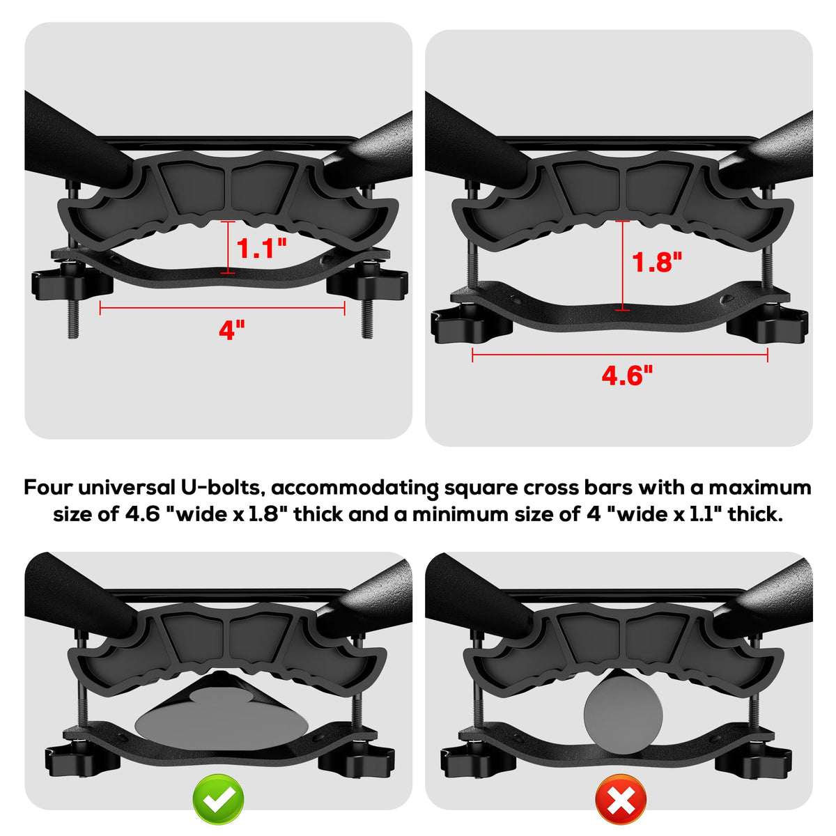 Wildroad Roof Rack Cargo Basket, Upgraded 4” Fence Wide Car Roof Basket, 64"x 50"x 4" Universal Car Top Carrier Basket with Super Duty Bungee Cargo Net and Ratchet Straps Fits for SUV Truck Cars