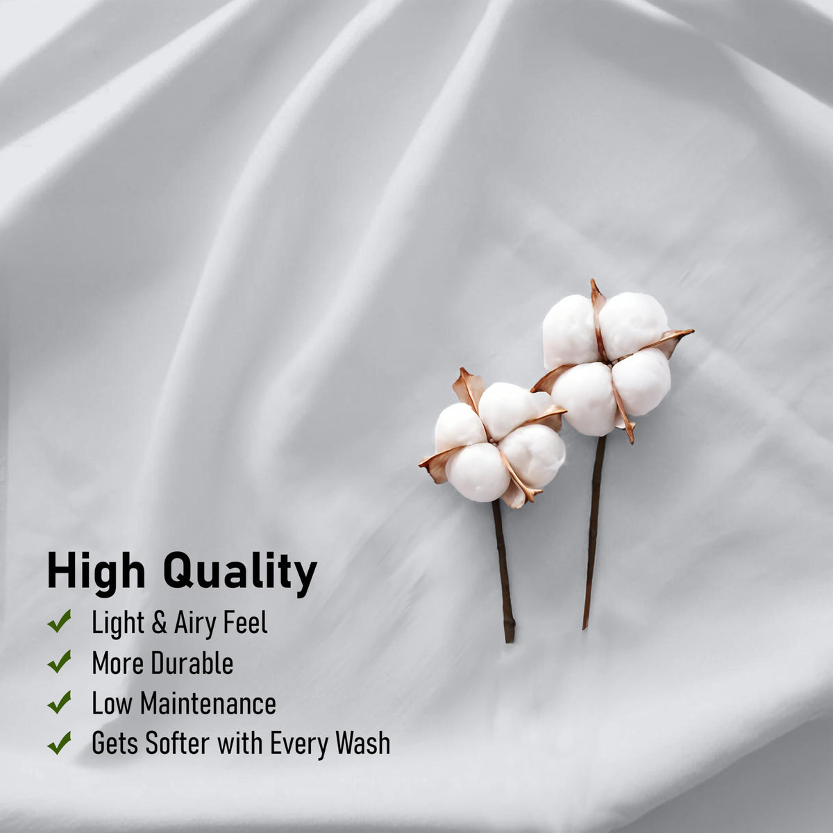 RUVANTI 100% Cotton Percale Sheets Queen Size – Crisp Cooling Bed Sheets for Hot Sleepers, Deep Pocket 16”, Soft Breathable & Durable Hotel-Style 4 Piece Set, Quiet Gray