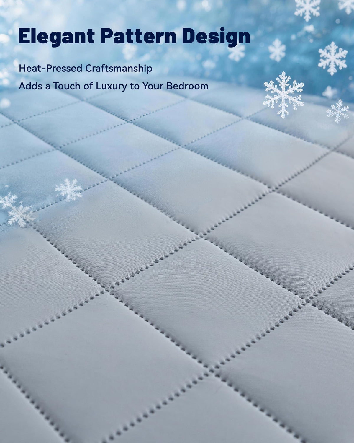 Welfibr Cooling Mattress Pad for Hot Sleepers Noiseless Mattress Protector Bed Cooling Pad 3X Breathable Mattress Topper Q-Max 0.45 Cool Touch, 3D Mesh Deep Pocket Bed Cooling Cover Grey Full