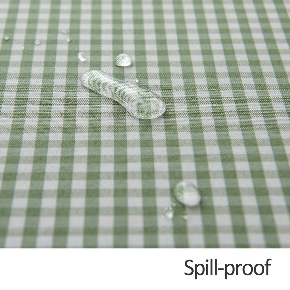 maxmill Rectangle Checkered Tablecloth Waterproof Spillproof Wrinkle Resistant Buffalo Plaid Heavy Weight Table Cloth Gingham Table Cover for Outdoor and Indoor Use, 52 x 70 Inch Sage White