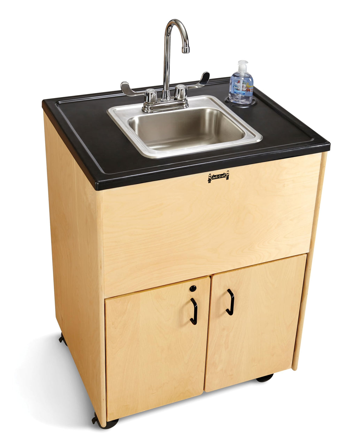 Jonti-Craft 1373JC Clean Hands Helper, 38" Counter with Stainless Steel Sink