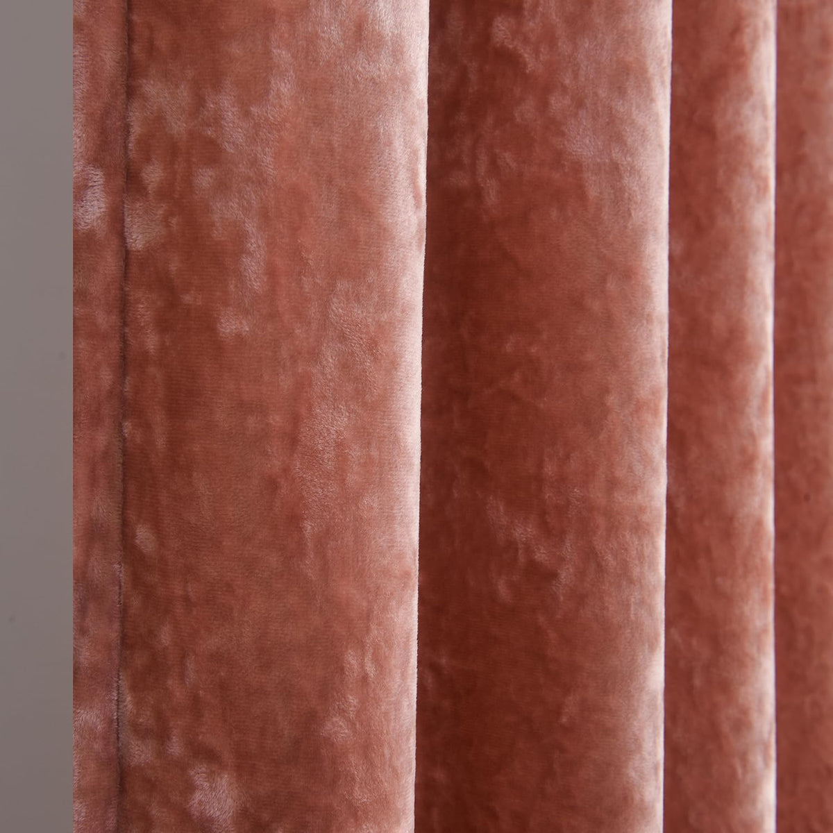 Roslynwood Crushed Luxury Velvet Blush Pink Curtains for Bedroom 84 inches Long, Thermal Insulated Window Drapes Back Tab for Living Room/Dining Room, W52 x L84, 2 Panels