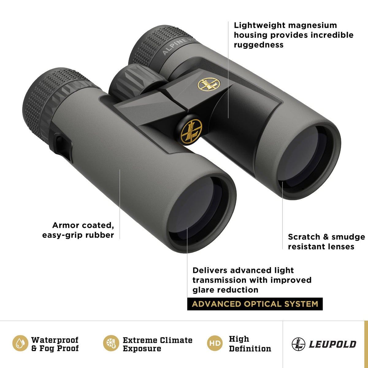 Leupold BX-2 Alpine HD Binoculars, 10x42mm (181177)