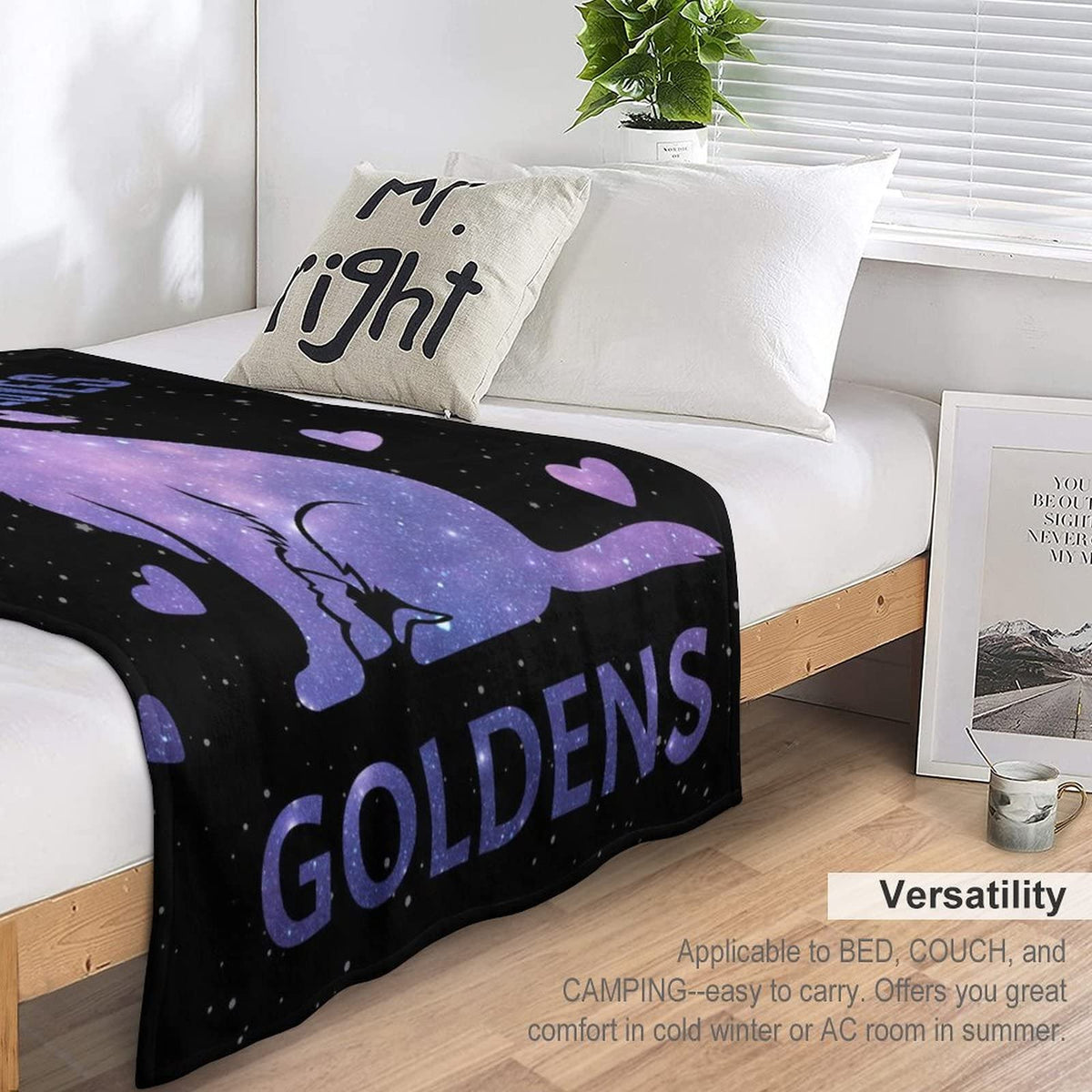AIOMXZZ Golden Retriever Blanket Gifts, 30"x40" Dog Pattern Flannel Fleece Throw Blanket Soft, Lightweight, Comfortable, Warm Golden Retriever Themed Blanket for Humans Adults Kids