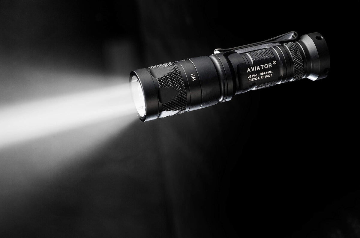 SureFire Aviator Flashlights with Dual Output Multi-Spectrum LED, White/Red (Aviator-RD)