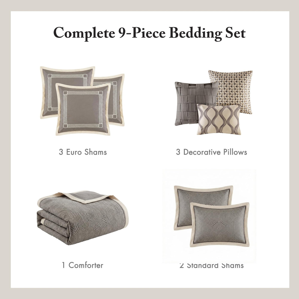 Madison Park Signature Cozy Comforter Set - All Season Bedding Combo