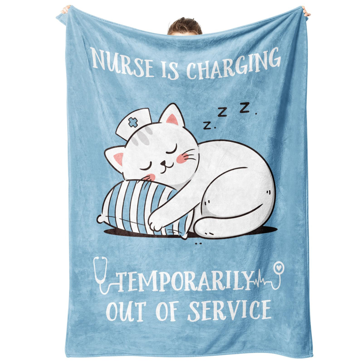 GoMelley Funny Nurse Gifts for Women Men, Nurse Week/Day Gifts 2026, Soft Flannel Blanket, Nurses Birthday, Appreciation, Graduation Gift, RN LPN Gift for Nurses Practitioner, 60"*50"