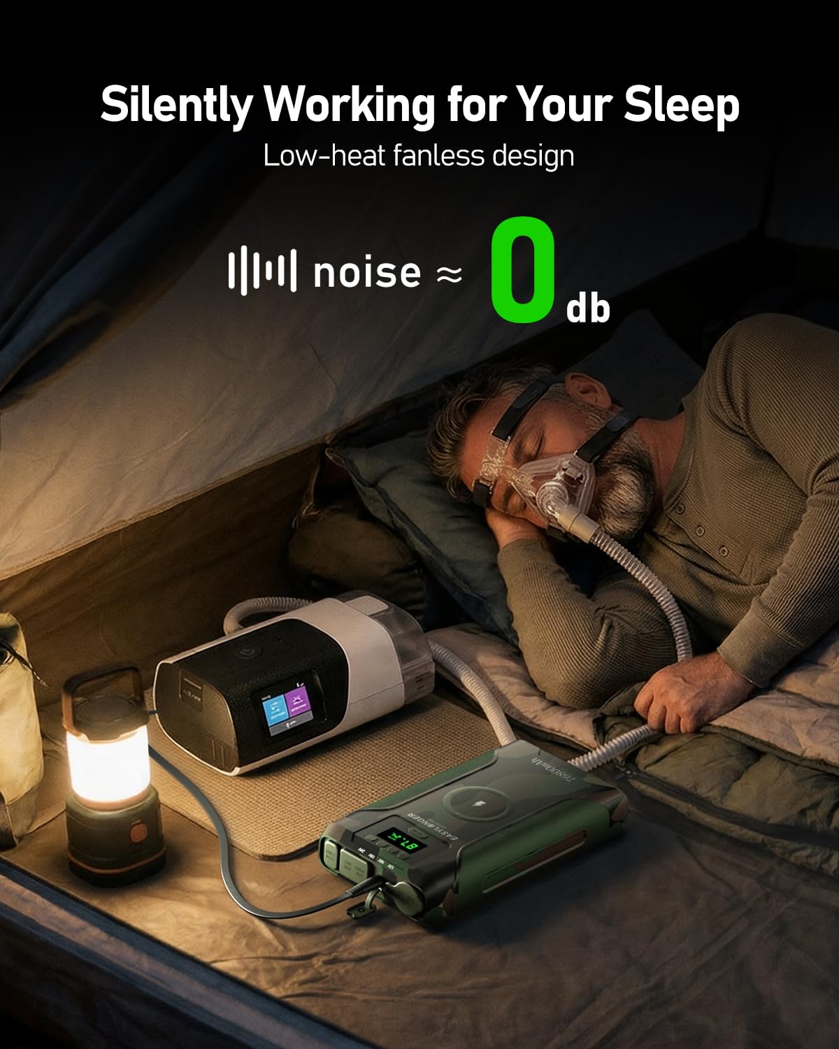 EASYLONGER ES720 PRO CPAP Battery Pack, 276Wh CPAP Power Supply for Camping, Emergency, Battery Backup for ResMed AirSense 11/10, AirCurve 11/10, AirMini, Luna TravelPAP, Philips DreamStation