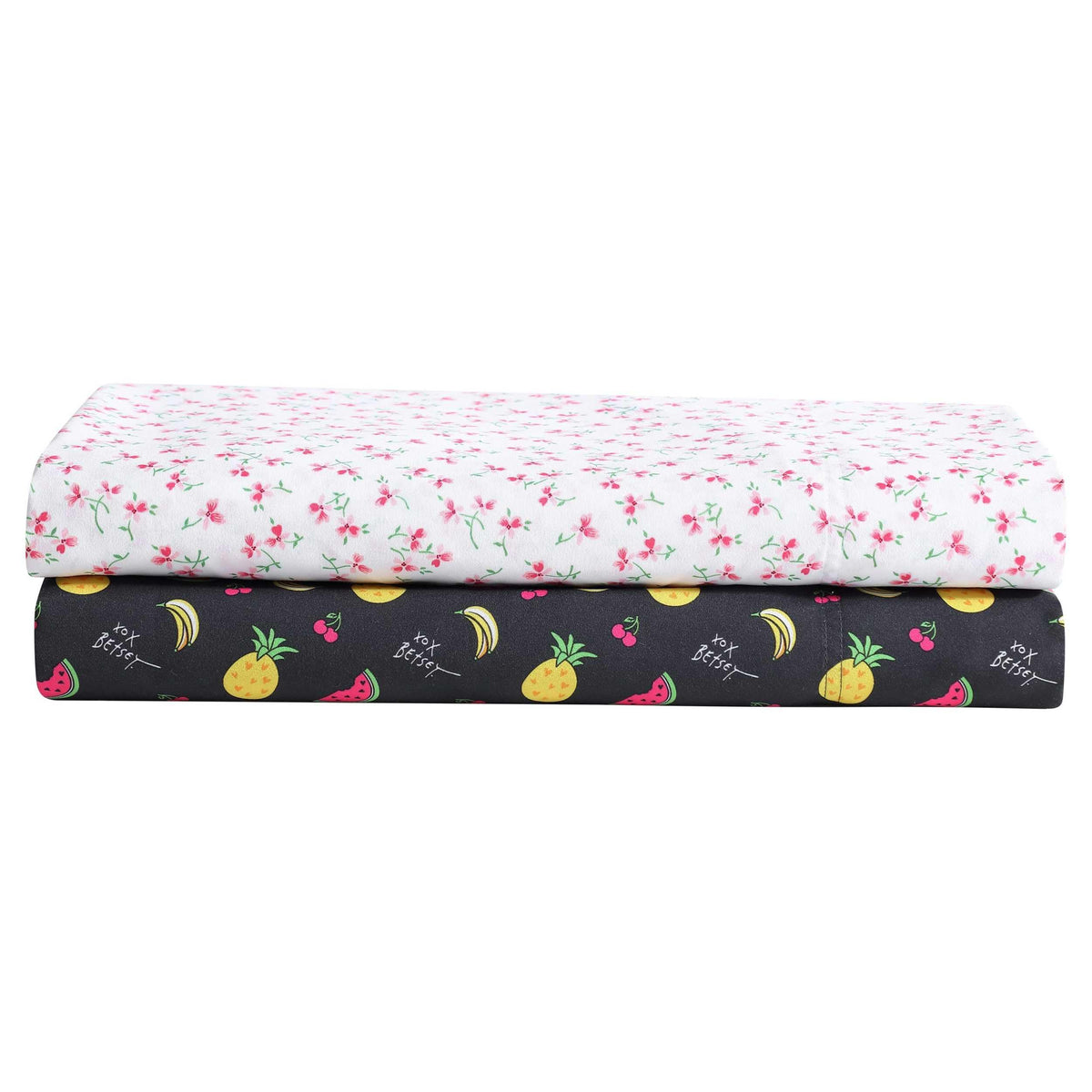 Betsey Johnson - Queen Bed Sheets, Super Soft & Lightweight Bedding with Matching Pillowcases, Fade & Wrinkle Resistant (Ballet Floral Pink, Queen)