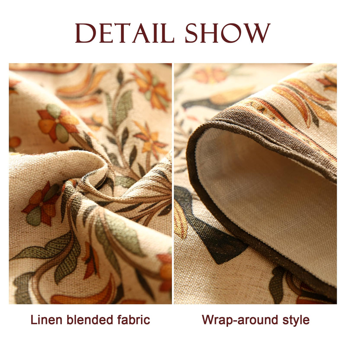 bilin gaier Designer French Linen Small Table Runner,63"x12"-Seville