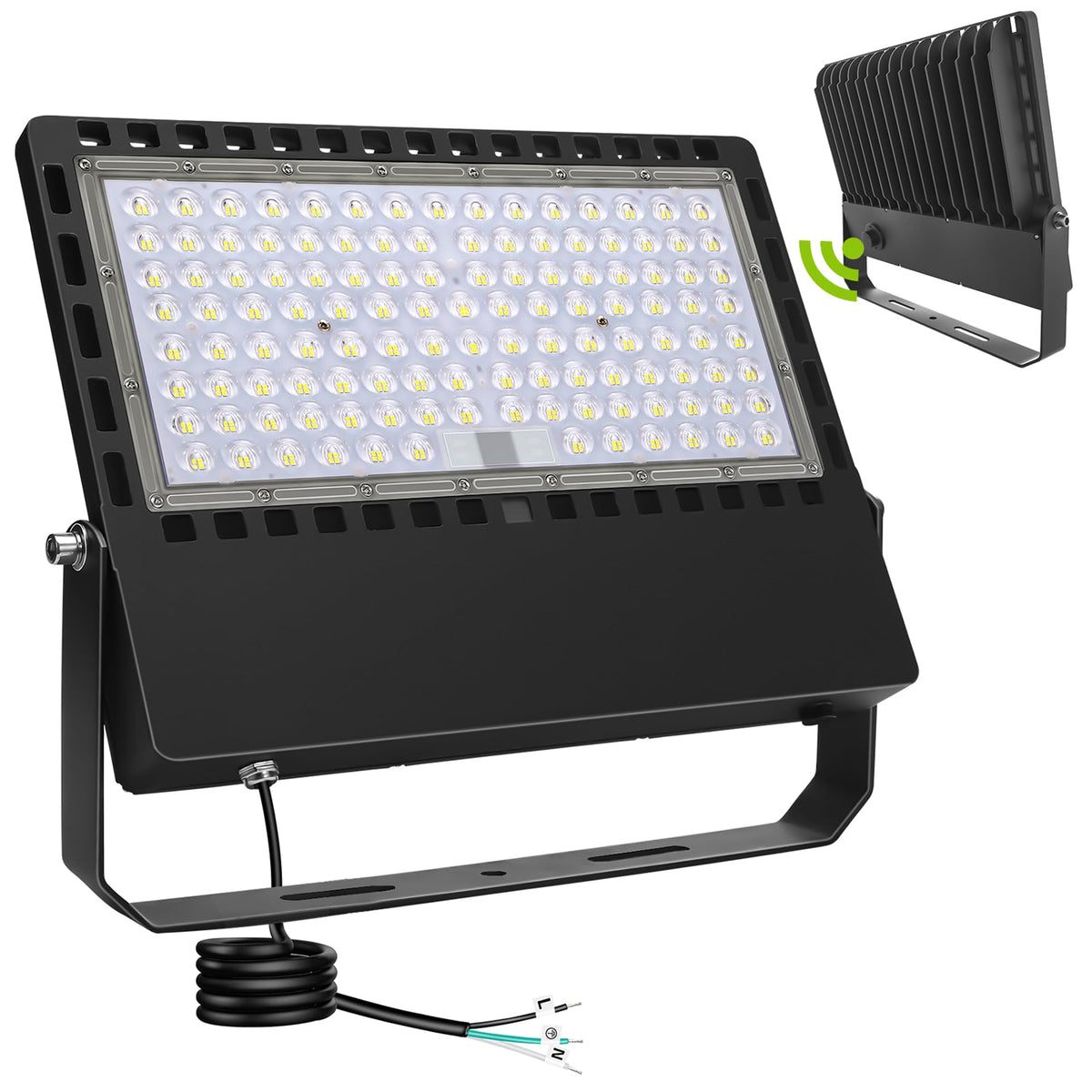 STASUN 300W 45000LM Dusk to Dawn LED Flood Light Outdoor Photocell - Flying Series Ultra, ETL Certified 5000K Daylight White, IP67 Waterproof Stadium Lights for Sports Court, Commercial, Parking Lot