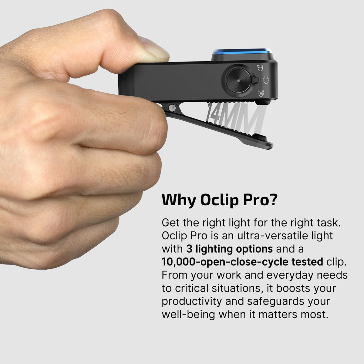 OLIGHT Perun 3 Mini Rechargeable Headlamp Flashlight Bundle Oclip Pro EDC Flashlight Clip-on Light