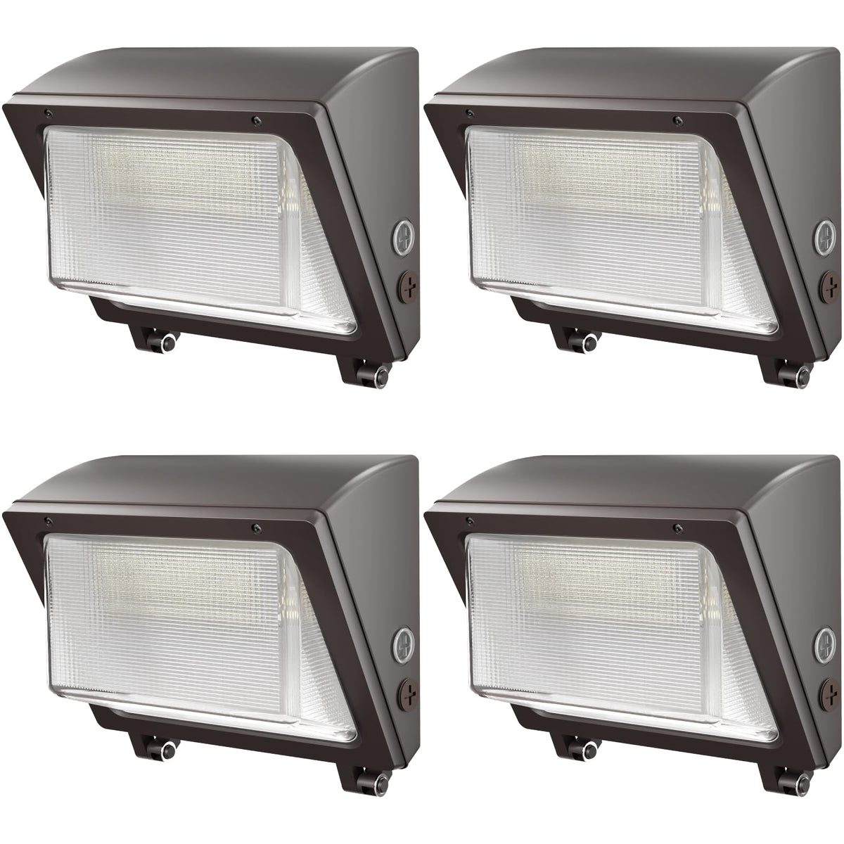 SLAclite 150W LED Wall Pack with Photocell Dusk to Dawn 5000K Waterproof Commercial Outdoor Light Fixture 22500lm 120-277V Equivalent,Energy Save Flood Lights for Building,Yard,Warehouse,Garage-4pack