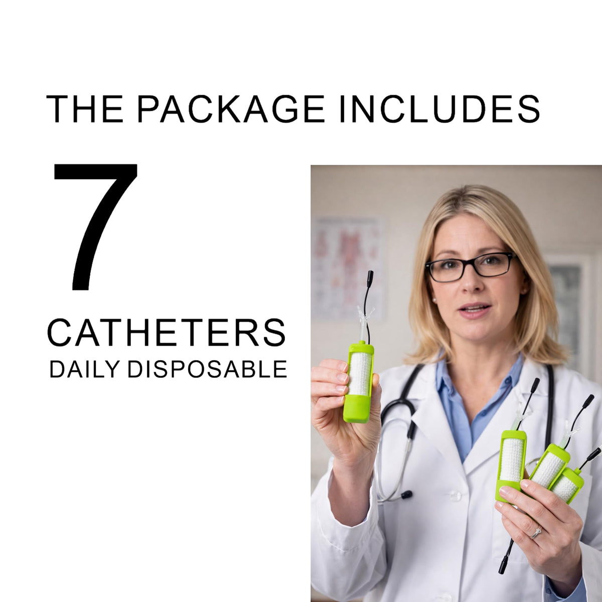 Urine Collection System for Women – Female External Catheter, Leak-Proof & Hygienic – Ideal for Incontinence & Post-Surgery Bedridden Use – Easy to Apply at Home