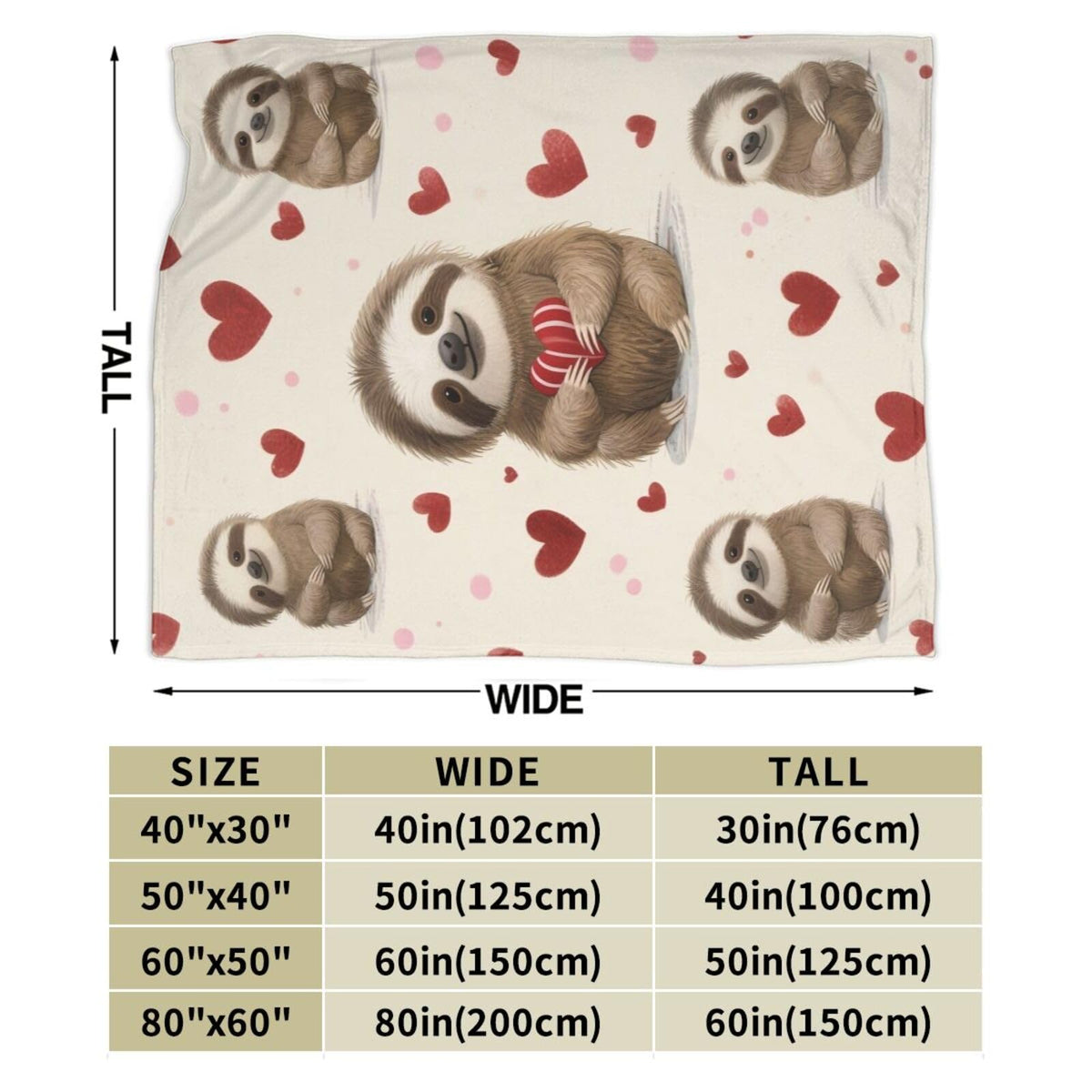 Sloth Blanket, Soft Plush Fleece Animal Throw Blanket - Cozy Warm Stuff Blankets Bedding Sloth Gifts for Women Girls Kids Adults 40"X50"