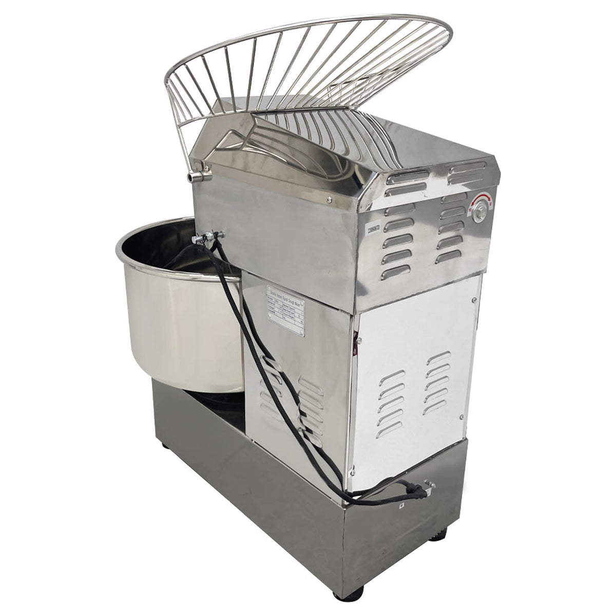 TECHTONGDA Commercial Dough Mixer 50L Food Mixer Stainless Steel Stand Mixer Dual Rotating Dough Kneading Machine with Double Speed Heavy Duty Pizza & Bread Dough Mixer for Restaurant Pizzeria 110V