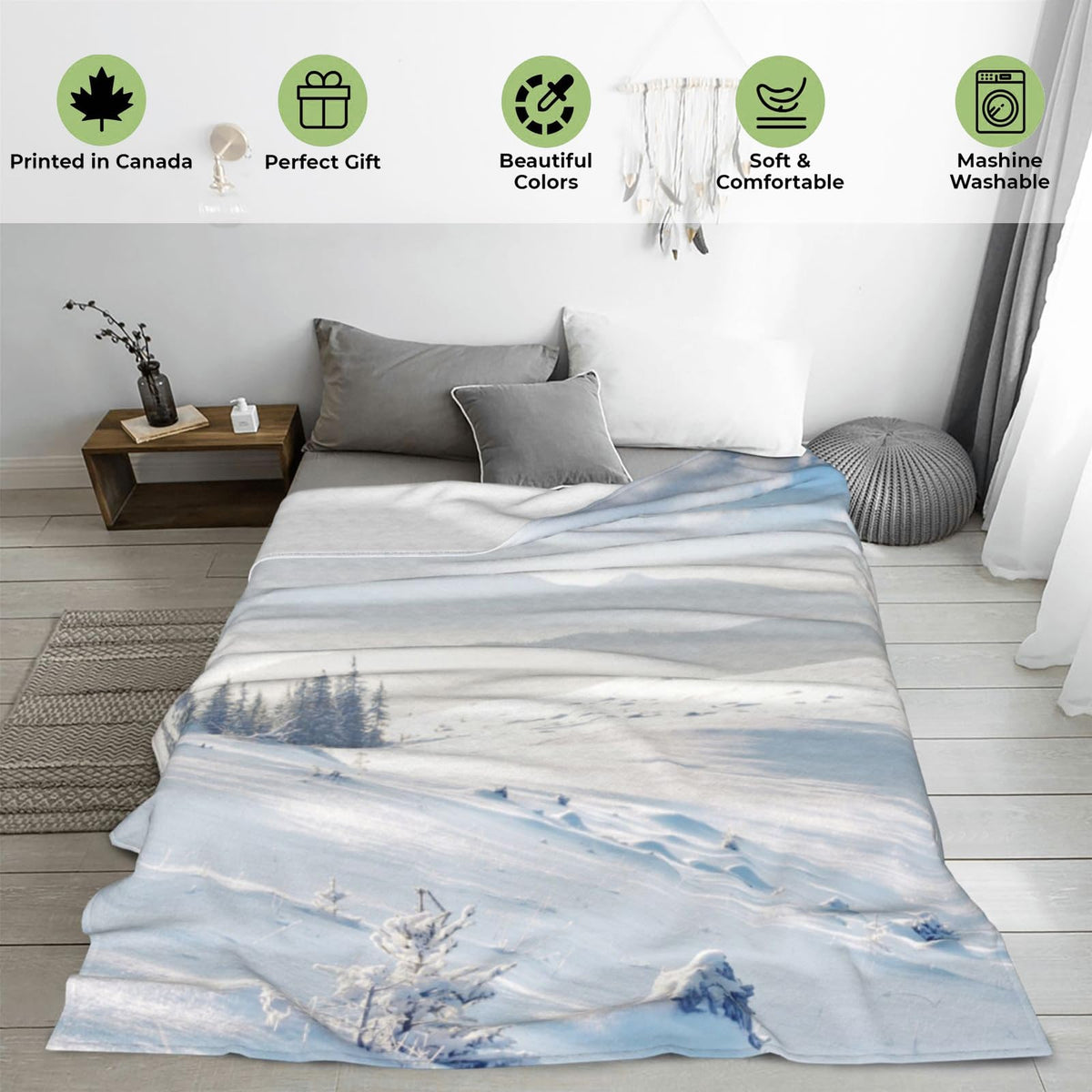 ICAAV Summer Watermelon Blanket 50×60 Inch,Whimsical Cartoon Fruit and Floral Lightweight Flannel Throw with Light Green Background,Beach Cute Home Picnic Decor,Gifts for Girls,Women