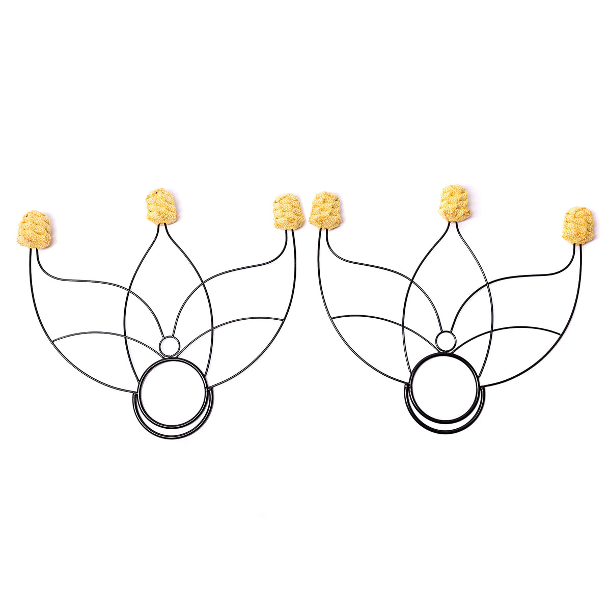 Fire Fans – Lotus Style – 3 Wicks – 1.5 Inch Woven Kevlar MoonBlaze Heads – Set of 2 – Lightweight – Beginner Level – Flow, Spinning, Circus, Dance Prop – for Festivals & Performances – by FIRE MECCA