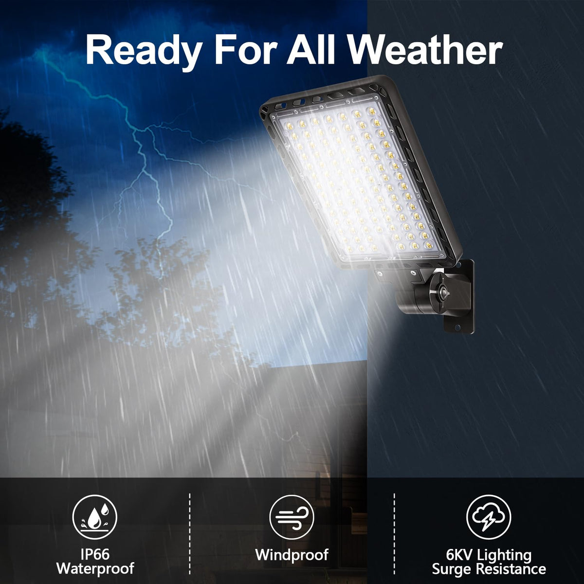 BIRITALO 240W LED Parking Lot Light, 36000LM 5000K Adjustable Wall Mount Security Flood Lights with Dusk to Dawn Photocell, IP66 Waterproof Shoebox Light for Street, Yard