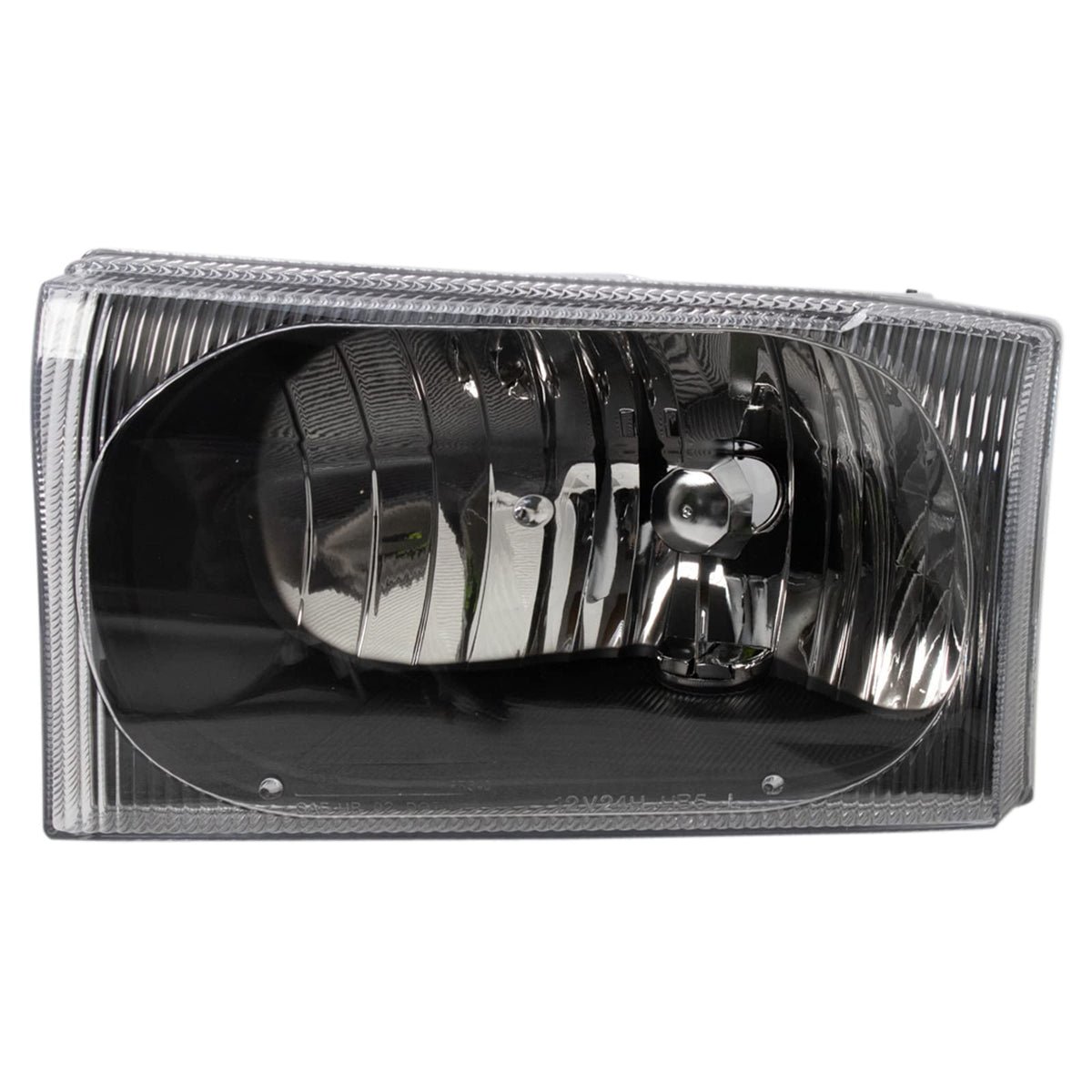 TRQ 2 Piece Headlight Assembly Set Performance Halogen Black Bezel Driver & Passenger Side Compatible with Ford Excursion 2000-2004 F250 F350 1999-2004 F450 F550 1999-2003