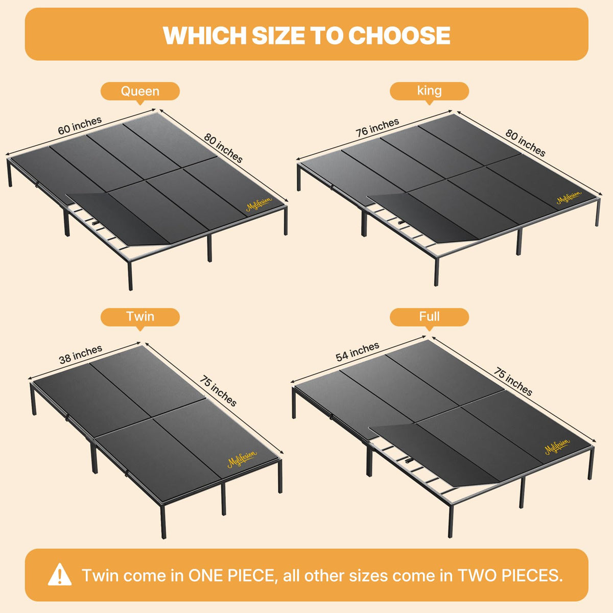 Bunkie Board King Size (76x80'') - Extra Sturdy Wood Bed Boards for Slatted Metal Frame, Sleeper Sofa Support Board to Stop Sagging Mattress, Breathable, Quiet, Anti-Slip and Moisture-Resistant