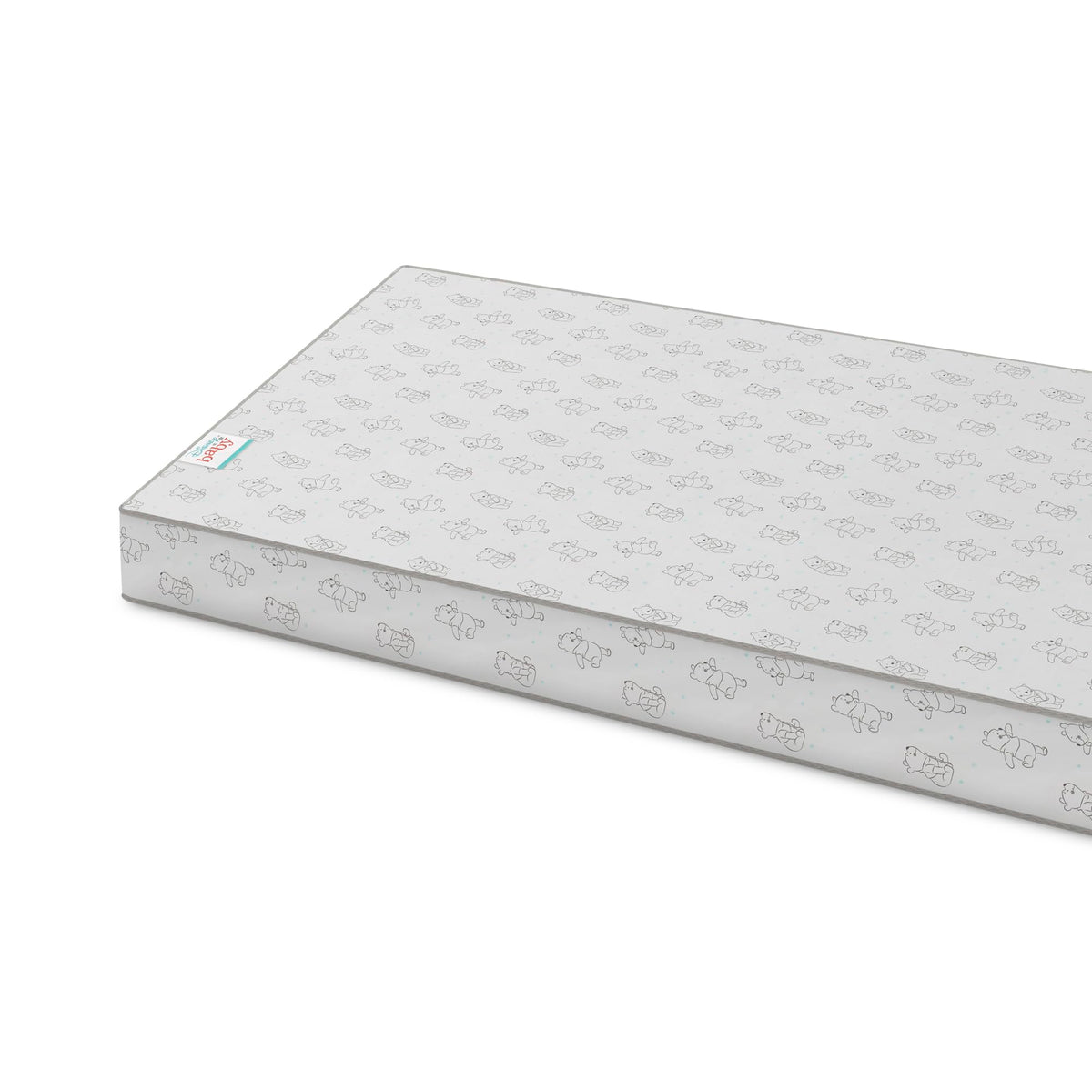Delta Children - Disney Winnie the Pooh Crib & Toddler Mattress - Dual-Sided - Waterproof - GREENGUARD Gold Certified - Non-Toxic - Lightweight - Made in USA - Sustainable Fiber Core - 52"L x 27.5"W