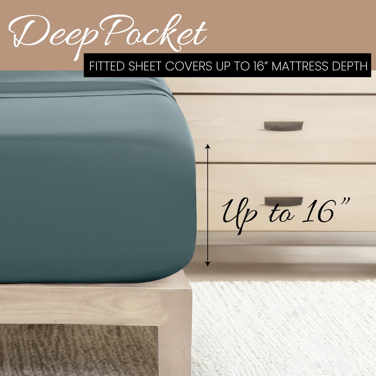 Linen Market Bed Sheets for Full Size Bed (Ocean) - Sleep Better Than Ever with These Soft and Cooling Full Sheets - Deep Pocket Fits 16" Thick Beds - 4 Piece Full Sheet Set