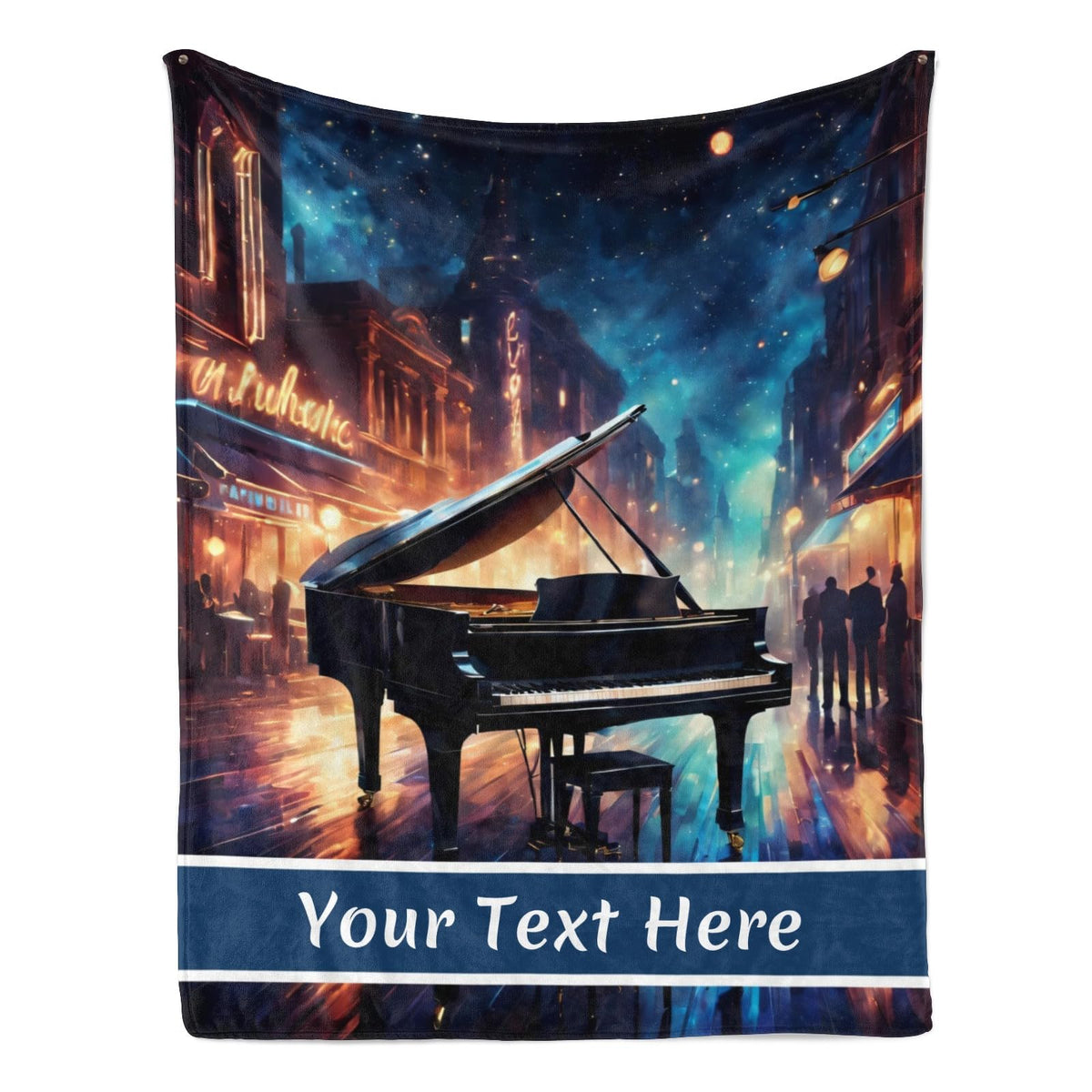 CUSPILO Piano Blankets, Personalized Music Throw Blanket for Couch Sofa Bed Room Decor Fuzzy Blanket Throw, 30 x 40 Inches