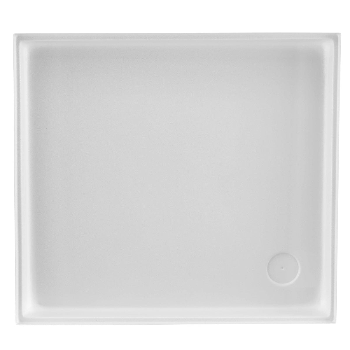 RecPro RV White Shower Pan | Camper Shower Pan (Corner Drain, 27" x 24")