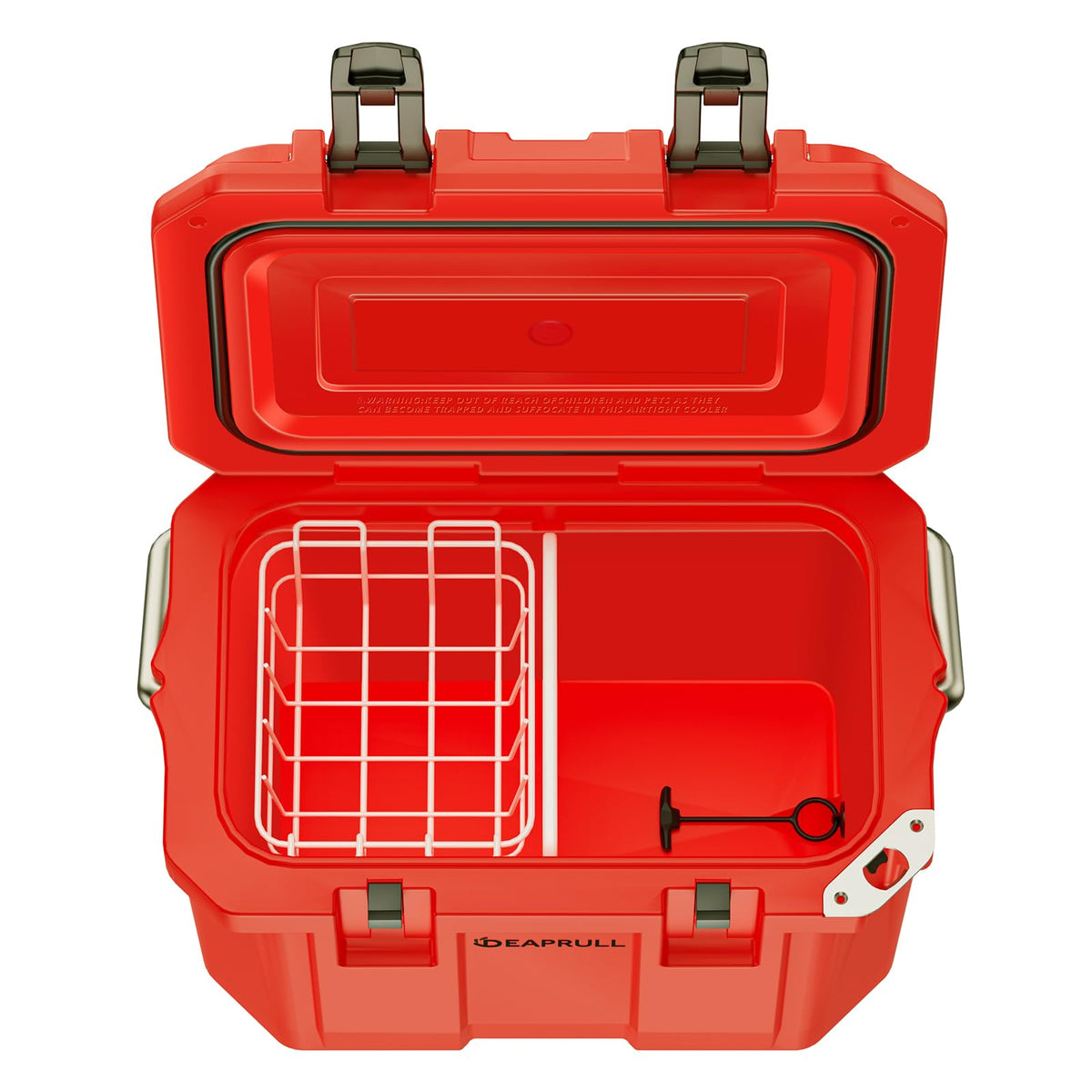 30 Quart Hard Cooler, Insulated Ice Chest Box Holds Ice for More Days, Portable Cooler with Handle, Cup Holders, Double Latches for Camping, Drink, Beverage, Beach, Picnic, Fishing, Boat, Barbecue