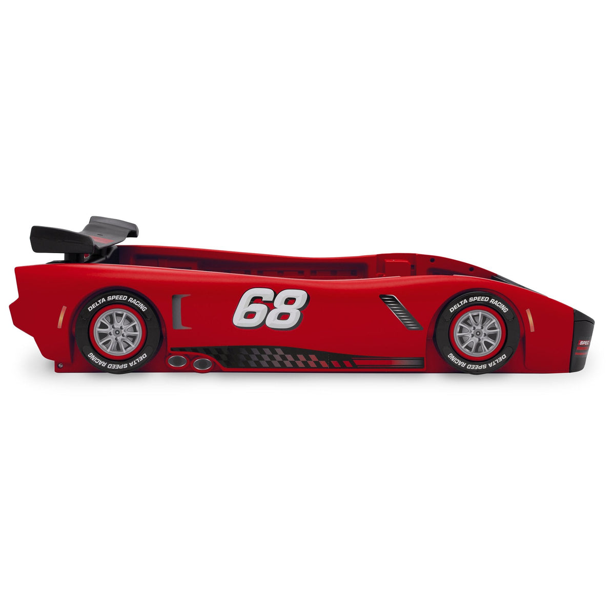 Delta Children Turbo Race Car Twin Bed, Red