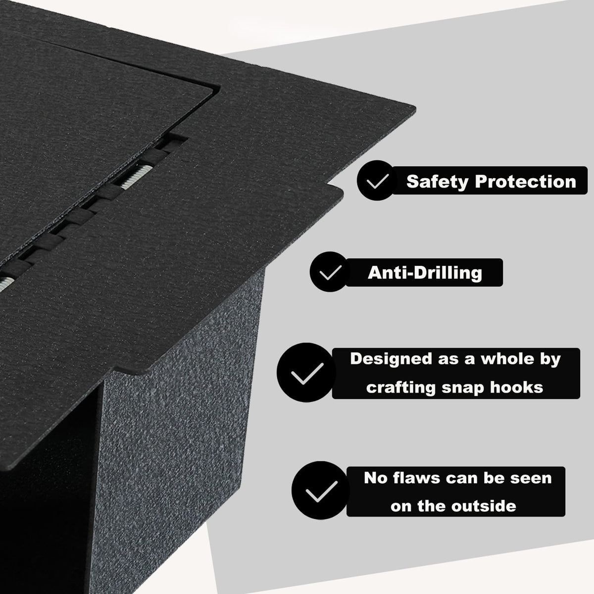 KEREN Center Console Safe Vault - Console Gun Safe Box Compatible with Jeep Grand Cherokee without CD/Dodge Durango 2011-2022, with Fingerprint Lock