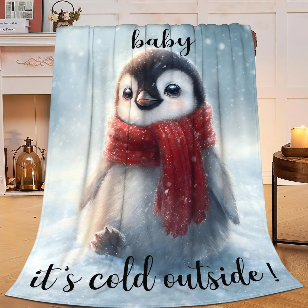 Baegopa Penguin Blanket Gifts Throw 50"X40"