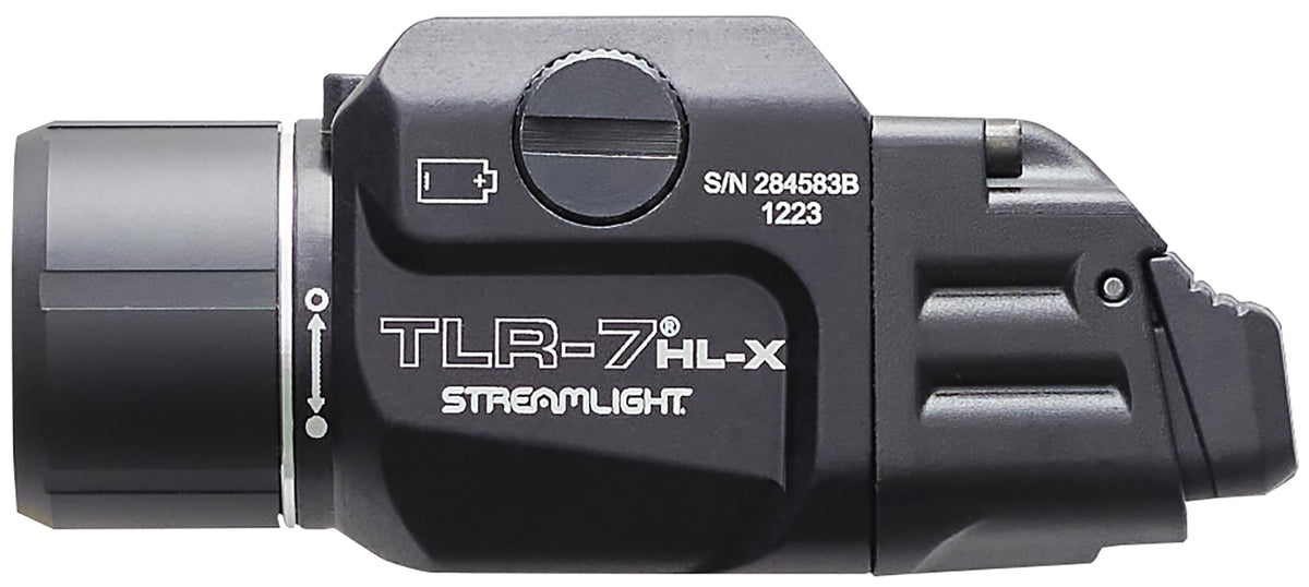 Streamlight 69458 TLR-7 HL-X USB 1000-Lumen 22000-Candela Rechargeable Rail Mounted Weapon Light with Interchangeable High & Low Switches and Key Kit, Black