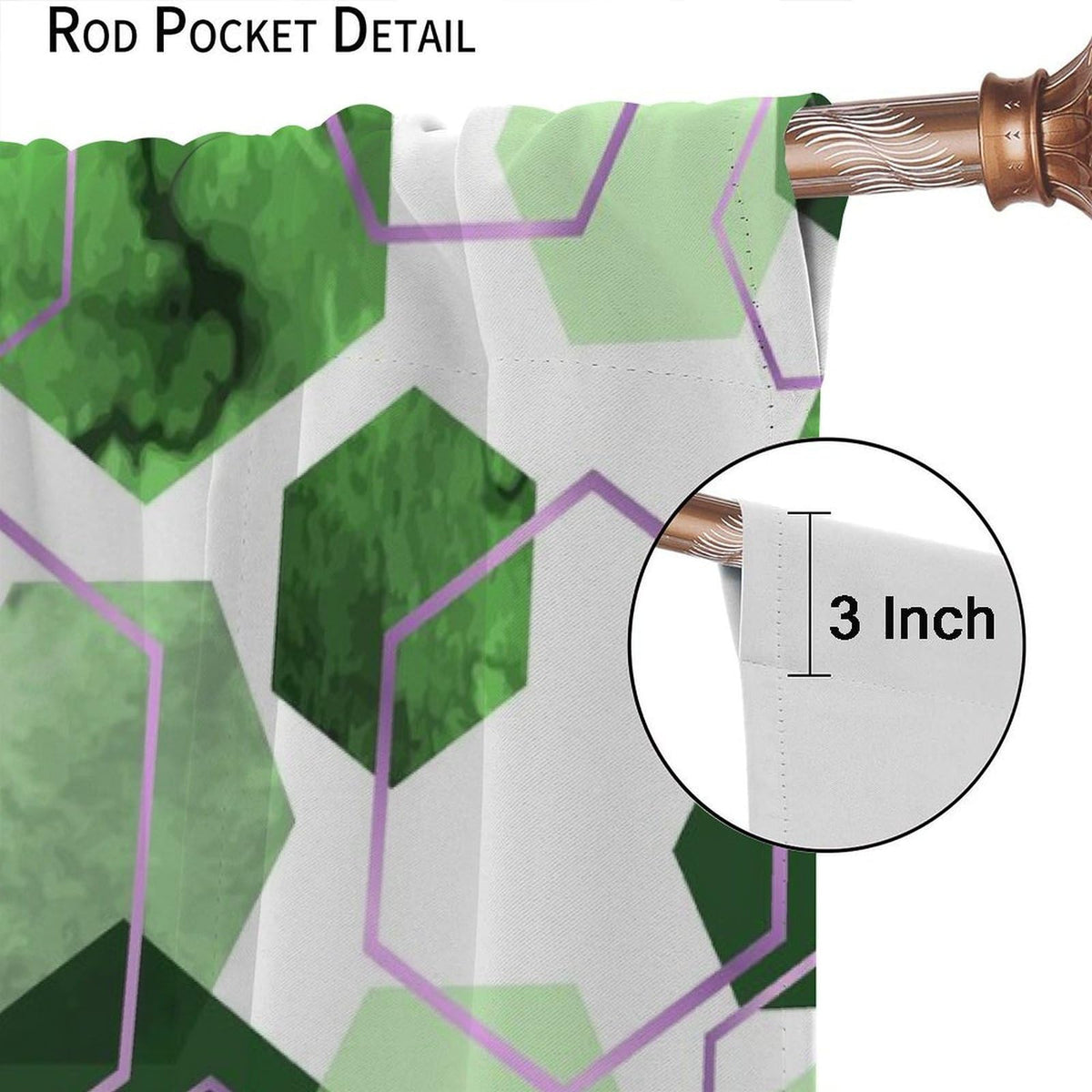 YCness Marble Curtains Modern Abstract Green Geometric Art Printed Blackout Window Drapes for Bedroom Living Room Decor Fabric Set 2 Panel 42x45 Inch 80% Shading Rate