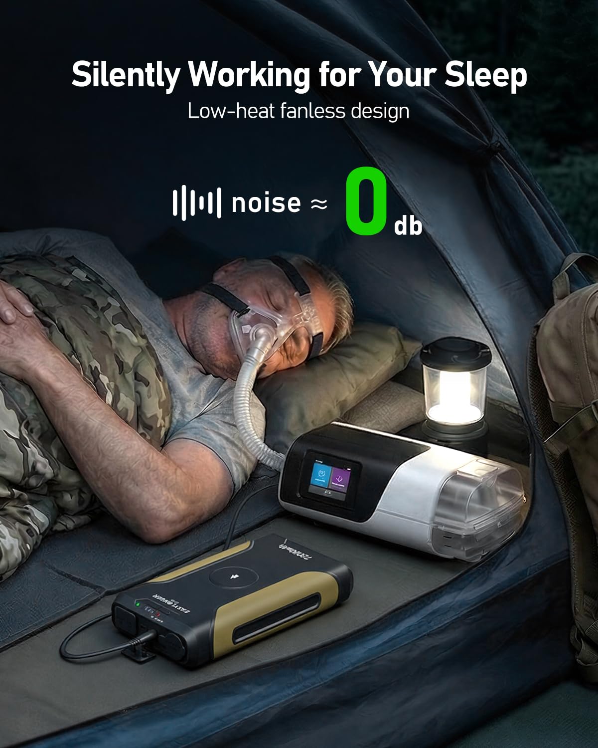 EASYLONGER ES720 CPAP Battery Backup, 266.4Wh Portable Power Supply for ResMed AirSense 10/11, AirCurve 10/11, AirMini, Philips DreamStation 1/2, Emergency CPAP Battery for Outdoor Camping