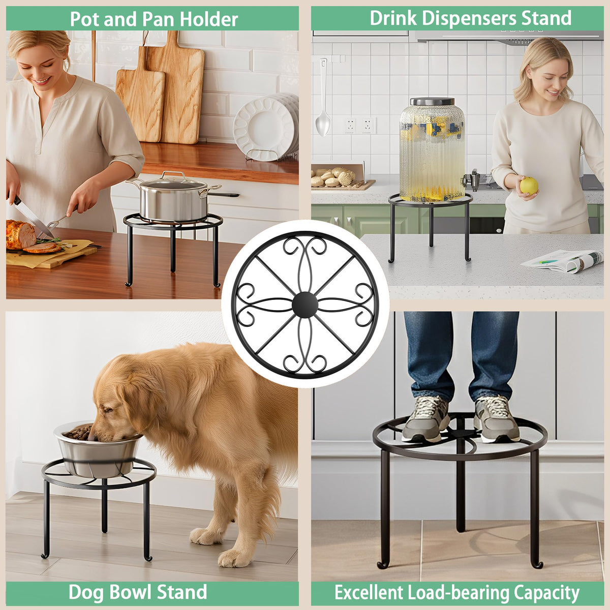 NQW 5 Pack Metal Plant Stand Heavy Duty Metal Plant Shelf for Multiple Plants Anti-Rust Iron Flower Pot Stand Holder for Home Garden