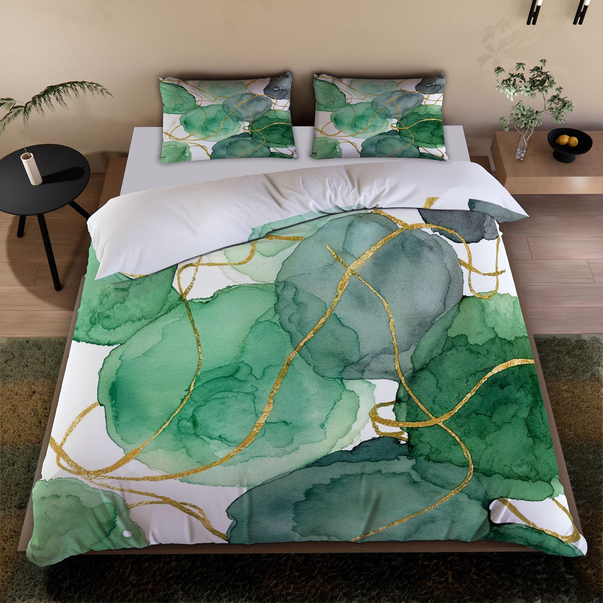 3D Duvet Cover California King Size 104x98in Washed Ultra Soft Microfiber Abstract Aesthetic Bedding Set Zipper Closure Comforter Cover 3 Pieces with 2 Pillowcases(WJT 36-13)