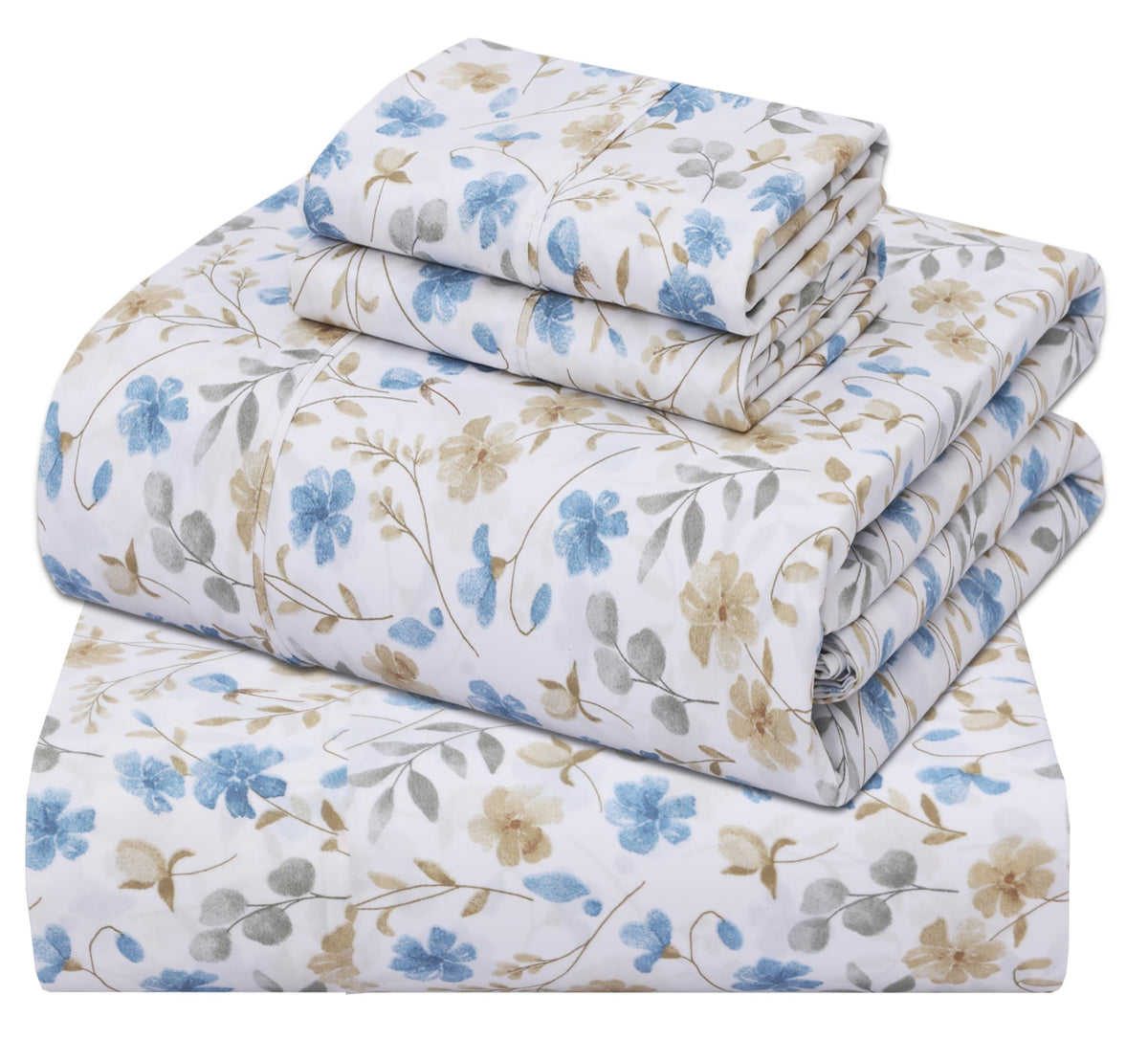 ZOYER 100% Cotton Sheets – Full Size Percale Bedding, Cooling & Breathable, Durable with a Crisp, Soft & Comfortable Feel, 16" Deep Pocket, 4-Piece Set, Country Cost