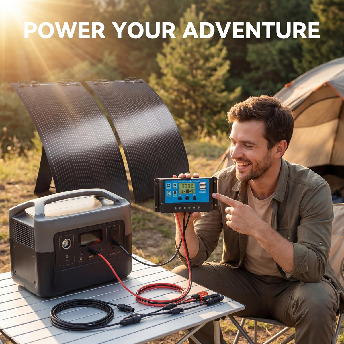1000 Watt Solar Panel Kit, with Charge Controller(40A) 2pcs 500 Watt Flexible Monocrystalline Solar Panel kit Photovoltaic Module for 12-48V Battery Charging Car Battery Camper RV