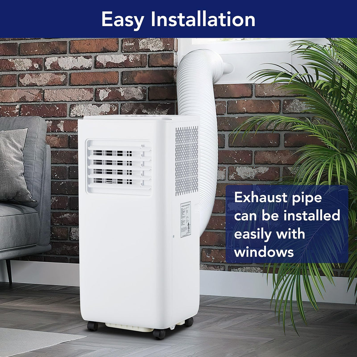 10000 BTU Portable Air Conditioners with Remote Control, 3 in-1 Free Standing Cooling AC Unit with Dehumidifier Fan Function, Cools Room up 450 Sq. Ft, Auto Swing, Sleep Mode, 24H Timer
