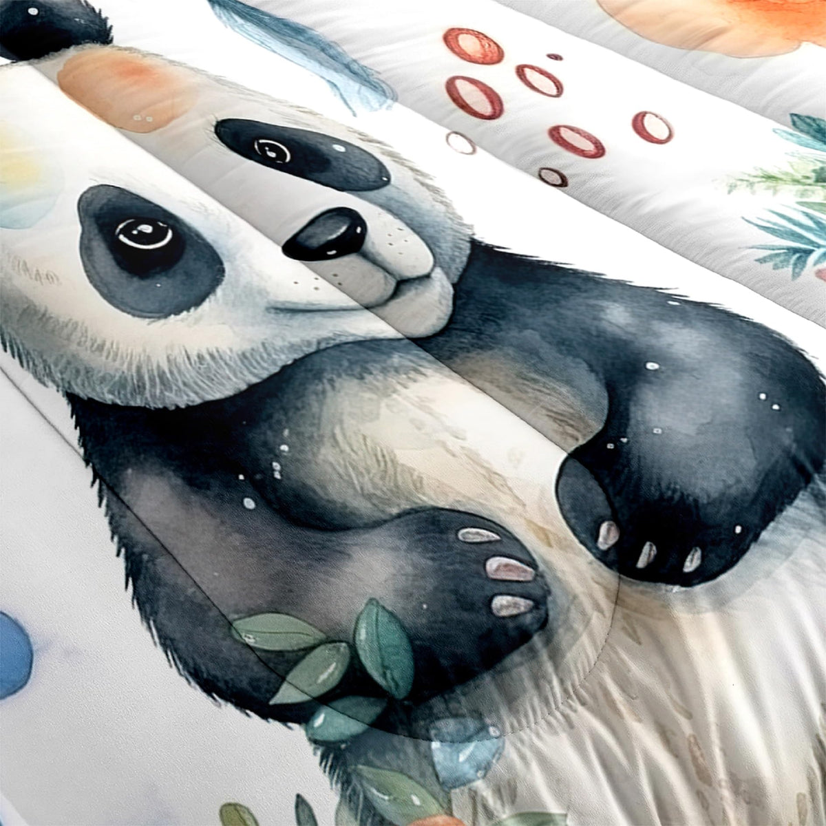 Jiospet Panda Comforter Set Full Size - Panda Bedding for Boys Girls Cute Panda Set Cartoon Pandas Print Comfort Full Bedding Set for Kids Teens, 1 Comforter+2 Pillowcases