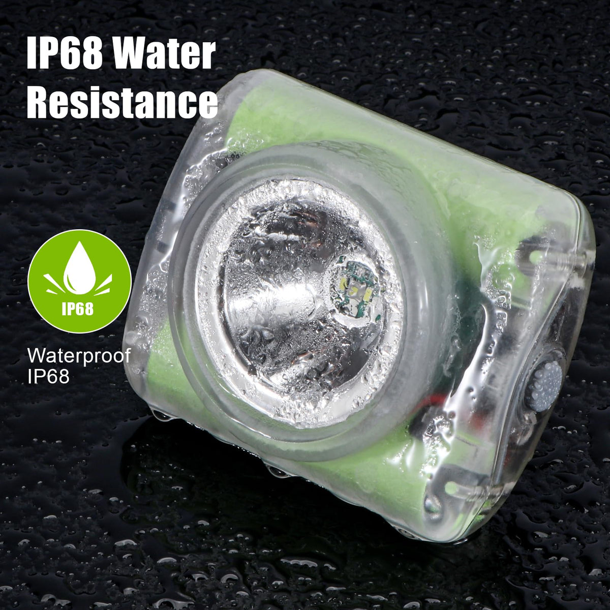 WEILAI Mode Lamp-40A Rechargeable Hard Hat Miner Light, IP68 Waterproof LED Mining Headlamp, High Brightness Cap Lamp for Underground Mining, Riding, Construction & Outdoor Activities