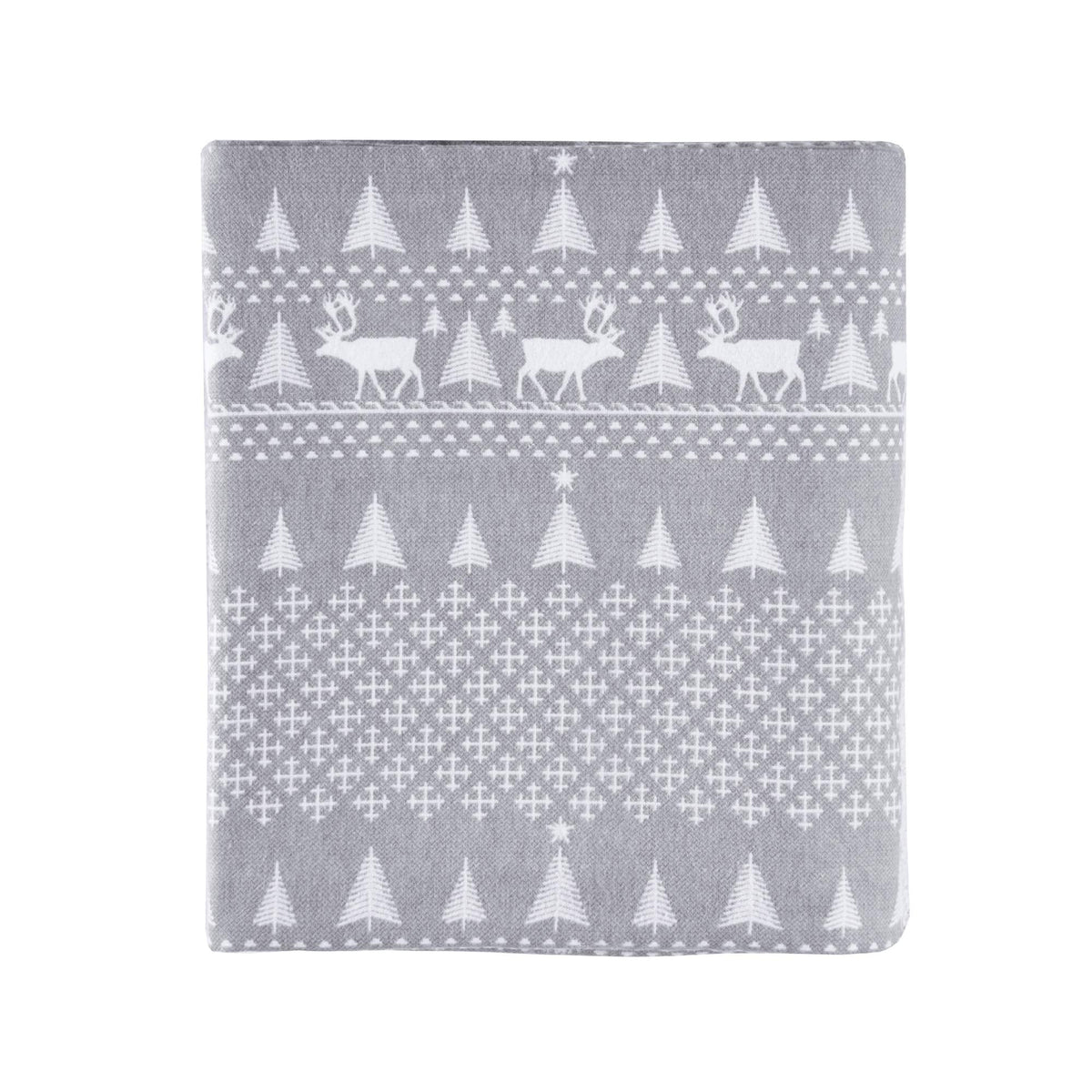 Woolrich Cotton Sheet Set Cottage Charms Print, 100% Cotton Flannel Sheets Warm & Fuzzy Bedding Set King Size Sheets, Fitted Pocket Fits Up to 14" Mattress, King Grey Winter Frost, 4 Piece