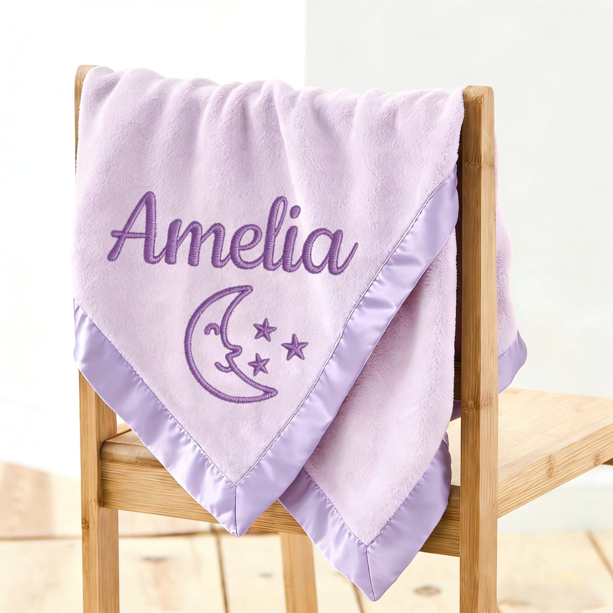 Personalized Baby Blanket with Embroidered Name,Custom Baby Receiving Blankets Soft Fleece Toddler Blanket for Newborn Baby Girl Shower Gifts -36" x 36"