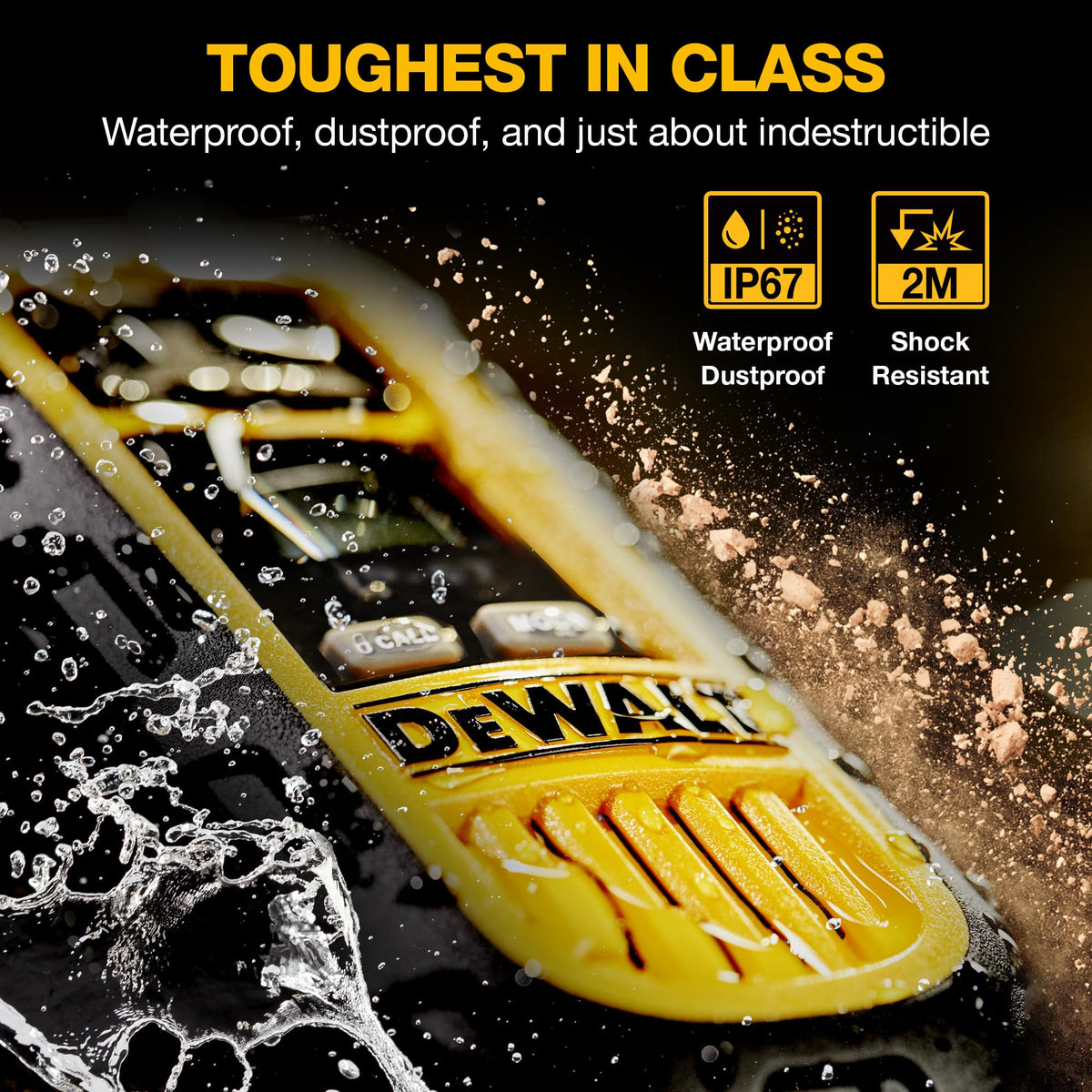 DEWALT DXFRS300 FRS Walkie Talkies, Long Range 2 Way Radio, 1W, IP67 Waterproof, Rechargeable, 2 Pack, DXFRS300