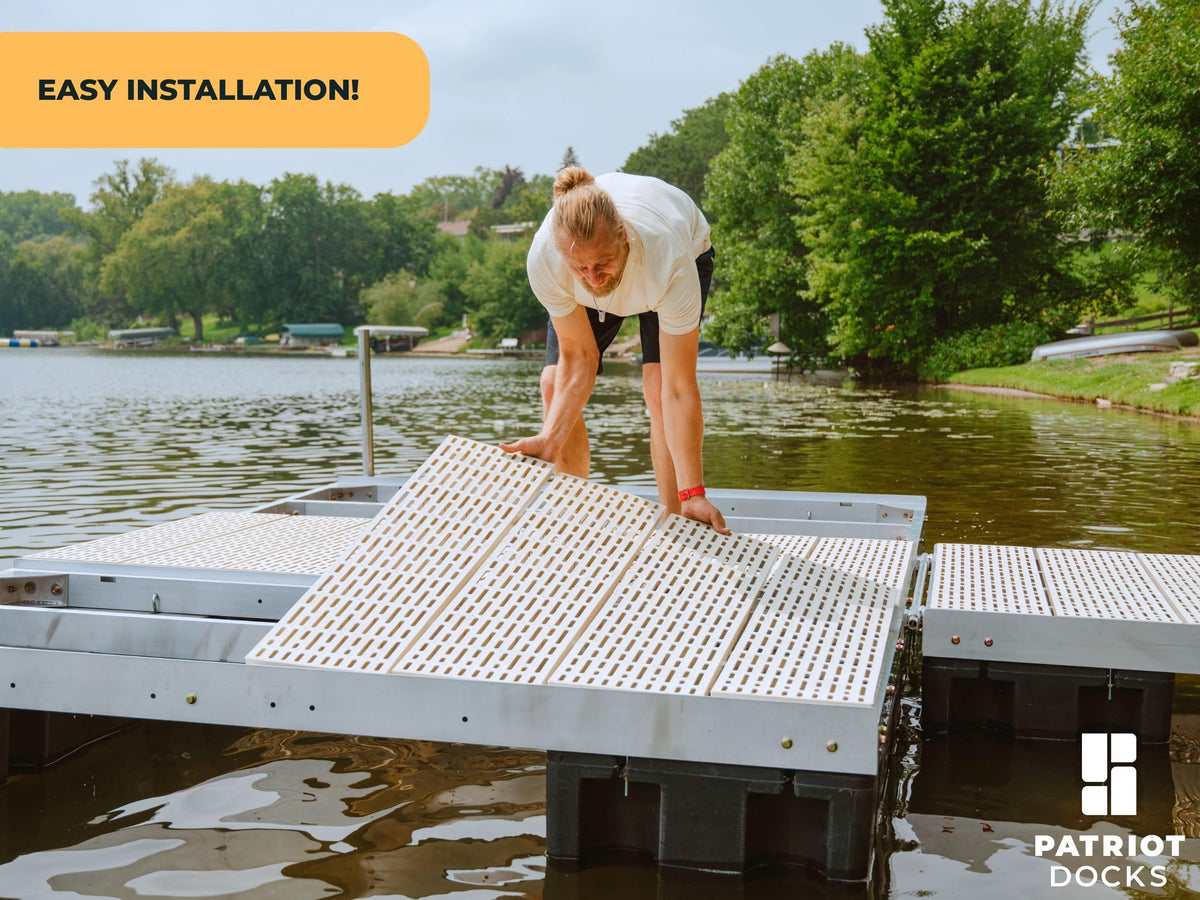 Patriot Docks 4'x4' Tan Poly Decking Panel (10861)
