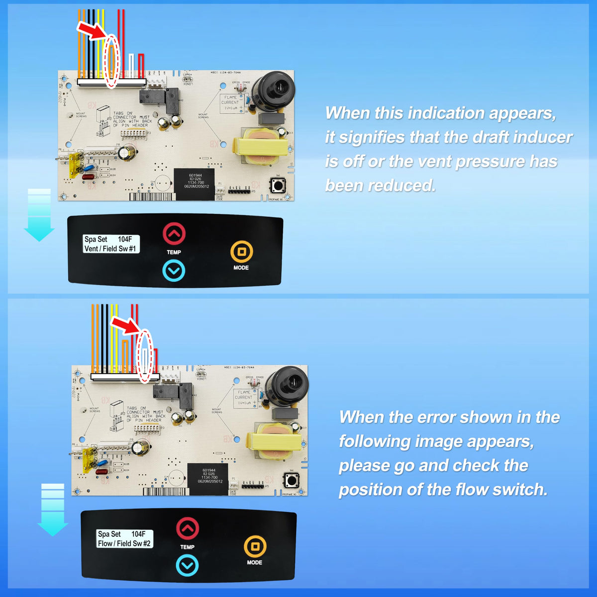 FARAMZ 2026 New Upgraded 013464F PC Board Control for Temperature Replacement for Raypak Digital Gas Heater Model 185B, 265B, 335B,405B,206A, 266A, 336A, 406A, 207A, 267A, 337A, and 407A