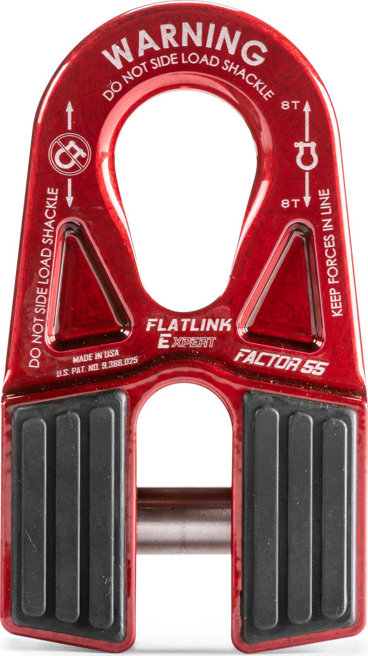 Factor 55 Flatlink E Closed Winch System, Compatible with All Roller Fairlead License Plate Brackets - Red